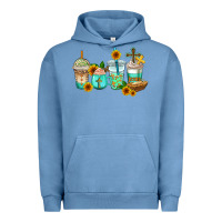 Pigment Pebble Blue jesus coffee cups Urban Hoodie - AdoDesignShop
