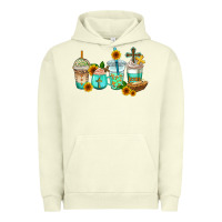 Pigment Pistachio jesus coffee cups Urban Hoodie - AdoDesignShop