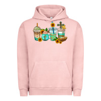 Pigment Salmon jesus coffee cups Urban Hoodie - AdoDesignShop