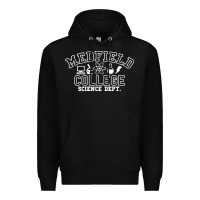Black Medfield College Science Dept. Premium Hoodie - minhPixels