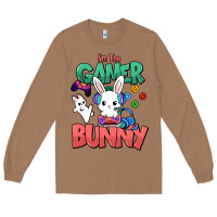 Toasted Coconut I'm the game Bunny Easter day Long Sleeve Tee - HowdyJamesFarm
