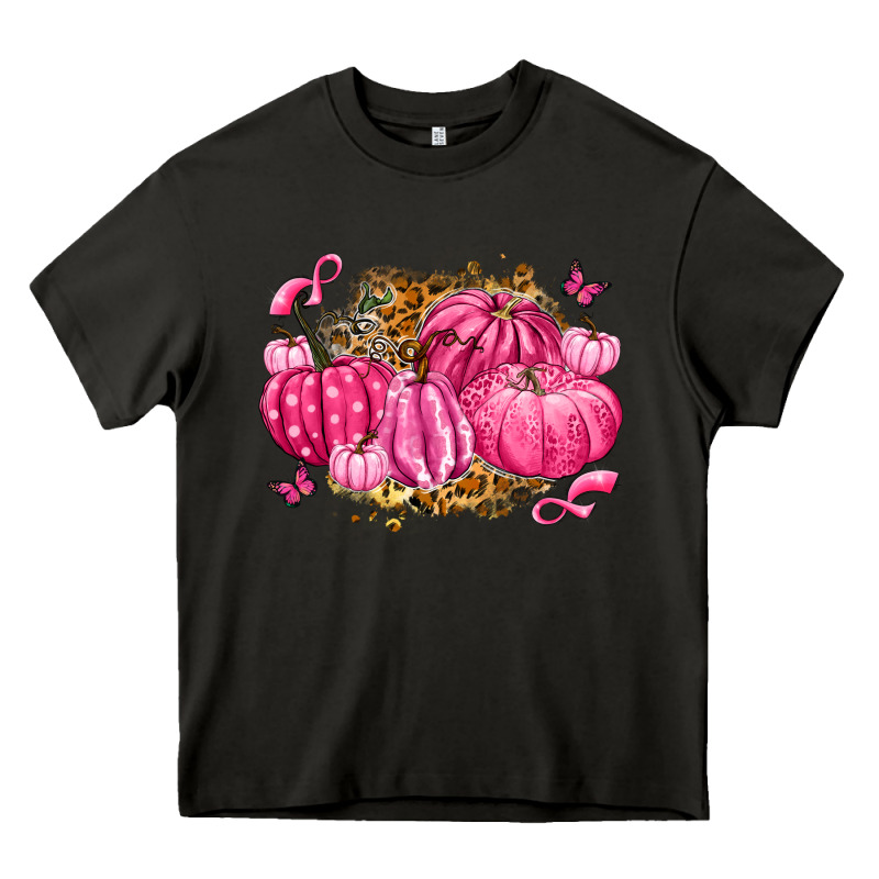 Breast Cancer Awareness Pink Pumpkins Heavy Core Tee by LillyAllenDesigns | Teevron