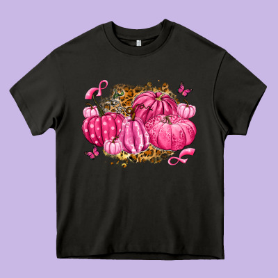 Breast Cancer Awareness Pink Pumpkins Heavy Core Tee Designed By Lillyallendesigns