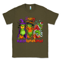 Army Green Happy Hallothanksmas Classic Tee - NancyCooperArtShop