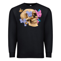 Black skull flora butterfly Premium Sweatshirt - Artiststas