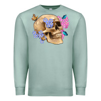 Seafoam skull flora butterfly Premium Sweatshirt - Artiststas