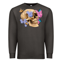 Smoke skull flora butterfly Premium Sweatshirt - Artiststas