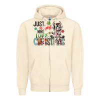 Sandshell just a girl who loves christmas Zipper Hoodie - CowhideDigitalArt