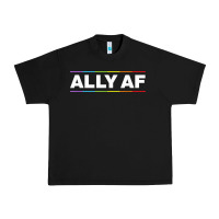 Black Ally AF Pride Rainbow Shirt  Proud LGBTQ Ally TShirt Urban Heavy Tee - minhPixels