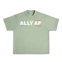 Oil Green Ally AF Pride Rainbow Shirt  Proud LGBTQ Ally TShirt Urban Heavy Tee - minhPixels