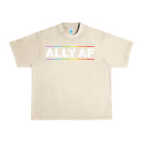 Sandshell Ally AF Pride Rainbow Shirt  Proud LGBTQ Ally TShirt Urban Heavy Tee - minhPixels