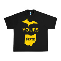Black Up Yours State Of Ohio Funny Anti Oh Pro Michigan Meme Urban Heavy Tee - minhPixels