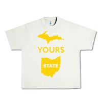 Up Yours State Of Ohio Funny Anti Oh Pro Michigan Meme Urban Heavy Tee | Teevron