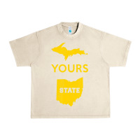 Sandshell Up Yours State Of Ohio Funny Anti Oh Pro Michigan Meme Urban Heavy Tee - minhPixels
