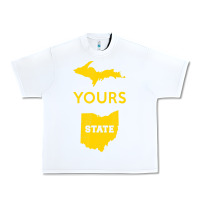 White Up Yours State Of Ohio Funny Anti Oh Pro Michigan Meme Urban Heavy Tee - minhPixels