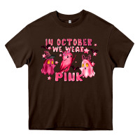 Chocolate Brown in october we wear pink Heavy Core Tee - LillyAllenDesigns