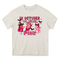 Cream in october we wear pink Heavy Core Tee - LillyAllenDesigns