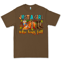 Cacao Just a girl who loves Fall Premium Tee - RanaPortraitStore