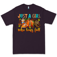 Plum Just a girl who loves Fall Premium Tee - RanaPortraitStore