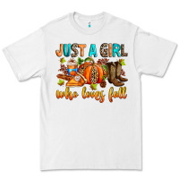 White Just a girl who loves Fall Premium Tee - RanaPortraitStore