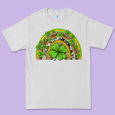 Western St Patricks Rainbow Premium Tee Designed By Jasminsmagicworld