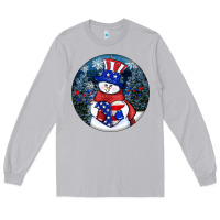 Moon Dust Patriotic snowman ornament 4th of july Long Sleeve Tee - HowdyJamesFarm