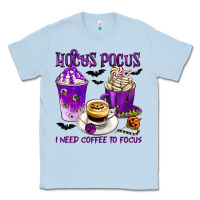 Dusty Blue Hocus Pocus I Need Coffee to Focus Classic Tee - texasbilliewilder