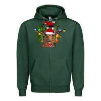 Sports Green longhorn Aztec Christmas Zipper Hoodie - CowhideDigitalArt