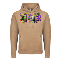 Vintage Coffee teacher mardi gras Vintage Hoodie - CowGirlArtShop