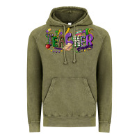 Vintage Olive teacher mardi gras Vintage Hoodie - CowGirlArtShop