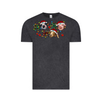 Vintage Black Hohoho Christmas Cows Vintage Tee - RanaPortraitStore