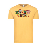 Vintage Mustard Hohoho Christmas Cows Vintage Tee - RanaPortraitStore