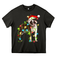 Asphalt christmas chocolate boston terrier Heavy Core Tee - LillyAllenDesigns