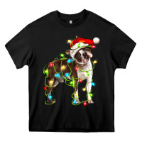 Black christmas chocolate boston terrier Heavy Core Tee - LillyAllenDesigns
