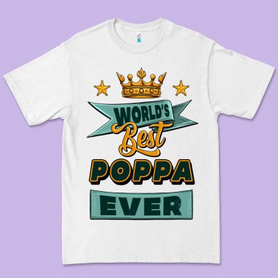 World's Best Poppa Ever Premium Tee Designed By Jasminsmagicworld