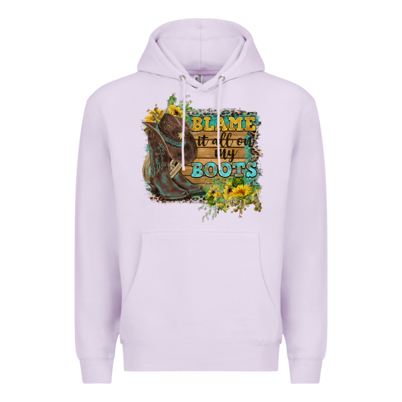 Blame It All On My Boots Premium Hoodie by FaDigitalArtStudio | Teevron
