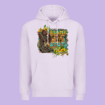 Blame It All On My Boots Premium Hoodie Designed By Fadigitalartstudio