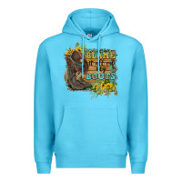 Ocean Blue Blame It All On My Boots Premium Hoodie - FaDigitalArtStudio