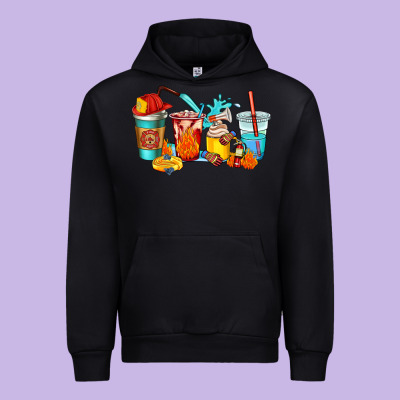 Firefighter Coffee Cups Urban Hoodie Designed By Adodesignshop