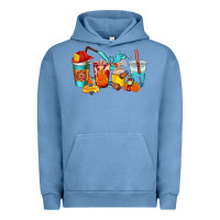 Pigment Pebble Blue firefighter coffee cups Urban Hoodie - AdoDesignShop