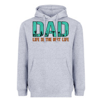 Heather Grey dad life is the best life Heavyweight Hoodie - Artiststas