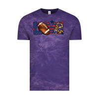 Cloud Purple Love Football team color red blue 4th of july Vintage Tee - HowdyJamesFarm