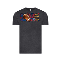 Vintage Black Love Football team color red blue 4th of july Vintage Tee - HowdyJamesFarm