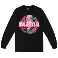 Black Mama leopard background Mother's Day Long Sleeve Tee - CowGirlArtShop