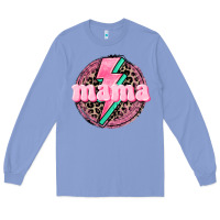 Colony Blue Mama leopard background Mother's Day Long Sleeve Tee - CowGirlArtShop