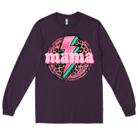Plum Mama leopard background Mother's Day Long Sleeve Tee - CowGirlArtShop