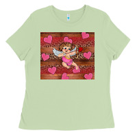Matcha valentine's day cupid heart Ladies Tee - RanaPortraitStore
