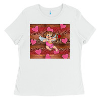 White valentine's day cupid heart Ladies Tee - RanaPortraitStore