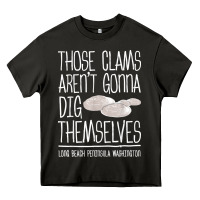 Asphalt Clam Diggers Funny Quote Gift Long Beach Peninsula Heavy Core Tee - minhPixels