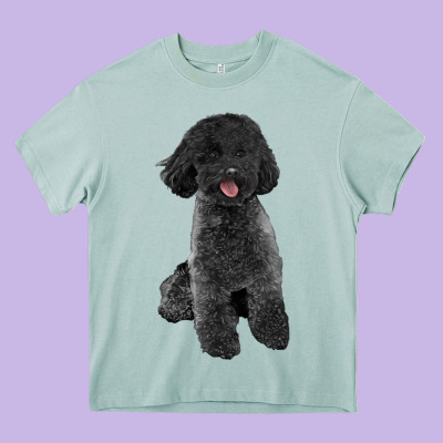 Black Poodles Dog Heavy Core Tee Designed By Lillyallendesigns